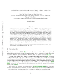 Adversarial Parameter Attack on Deep Neural Networks