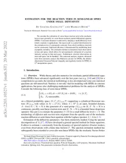 Estimation for the reaction term in semi-linear SPDEs under small
  diffusivity
