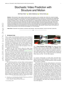 Stochastic Video Prediction with Structure and Motion