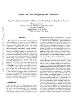 End-to-End Video Text Spotting with Transformer