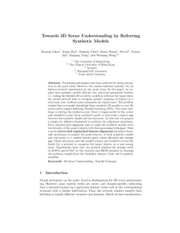 Towards 3D Scene Understanding by Referring Synthetic Models