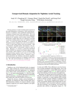 Unsupervised Domain Adaptation for Nighttime Aerial Tracking