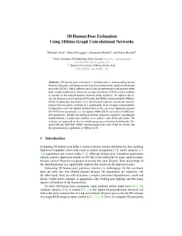 3D Human Pose Estimation Using Möbius Graph Convolutional Networks