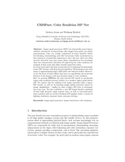 CRISPnet: Color Rendition ISP Net