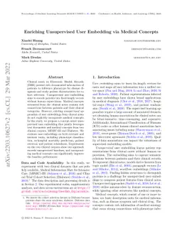 Enriching Unsupervised User Embedding via Medical Concepts