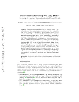 Differentiable Reasoning over Long Stories -- Assessing Systematic
  Generalisation in Neural Models
