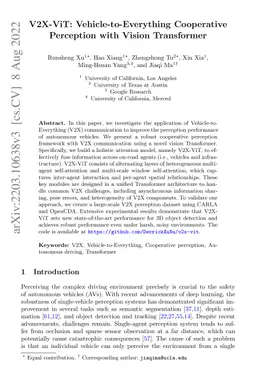 V2X-ViT: Vehicle-to-Everything Cooperative Perception with Vision
  Transformer