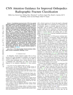 CNN Attention Guidance for Improved Orthopedics Radiographic Fracture
  Classification