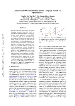 Compression of Generative Pre-trained Language Models via Quantization