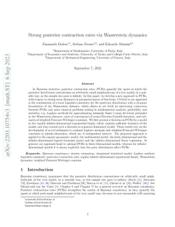 Strong posterior contraction rates via Wasserstein dynamics