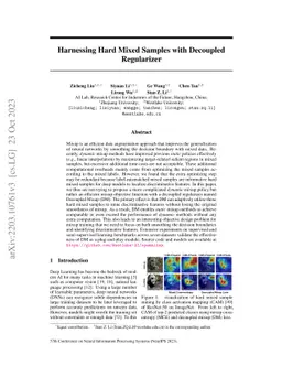 Harnessing Hard Mixed Samples with Decoupled Regularizer