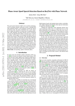 Phase-Aware Spoof Speech Detection Based on Res2Net with Phase Network