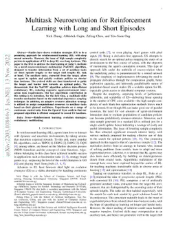 Multitask Neuroevolution for Reinforcement Learning with Long and Short
  Episodes