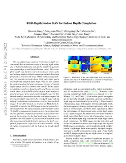 RGB-Depth Fusion GAN for Indoor Depth Completion
