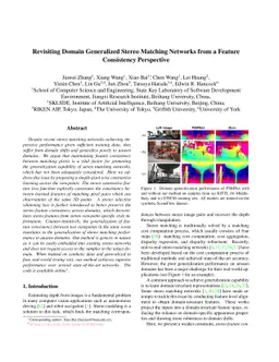 Revisiting Domain Generalized Stereo Matching Networks from a Feature
  Consistency Perspective