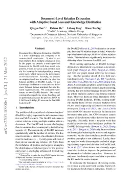 Document-Level Relation Extraction with Adaptive Focal Loss and
  Knowledge Distillation