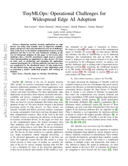 TinyMLOps: Operational Challenges for Widespread Edge AI Adoption