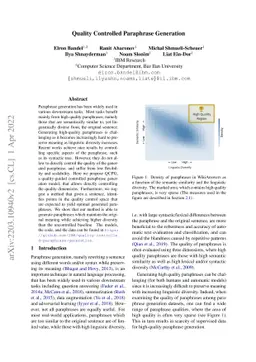 Quality Controlled Paraphrase Generation