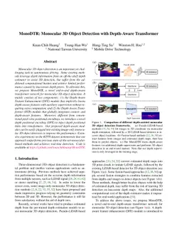 MonoDTR: Monocular 3D Object Detection with Depth-Aware Transformer