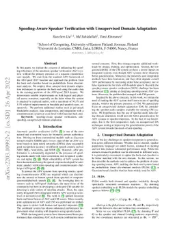 Spoofing-Aware Speaker Verification with Unsupervised Domain Adaptation