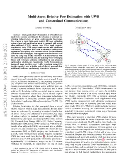 Multi-Agent Relative Pose Estimation with UWB and Constrained
  Communications
