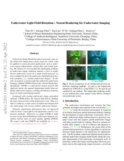 Underwater Light Field Retention : Neural Rendering for Underwater
  Imaging