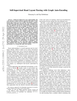 Self-Supervised Road Layout Parsing with Graph Auto-Encoding