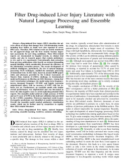 Filter Drug-induced Liver Injury Literature with Natural Language
  Processing and Ensemble Learning
