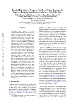 Targeted Extraction of Temporal Facts from Textual Resources for
  Improved Temporal Question Answering over Knowledge Bases