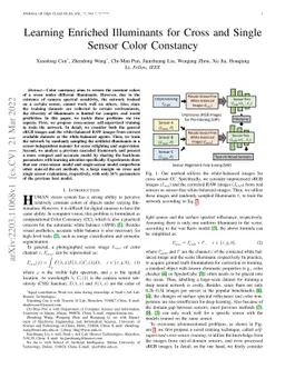 Learning Enriched Illuminants for Cross and Single Sensor Color
  Constancy