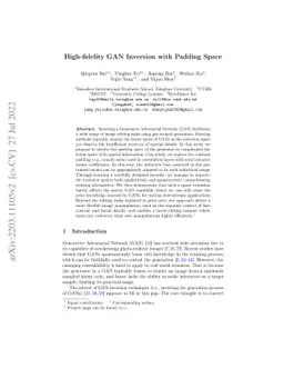 High-fidelity GAN Inversion with Padding Space