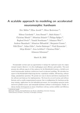 A Scalable Approach to Modeling on Accelerated Neuromorphic Hardware