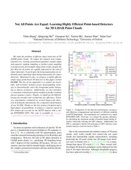 Not All Points Are Equal: Learning Highly Efficient Point-based
  Detectors for 3D LiDAR Point Clouds