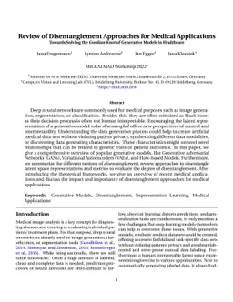 Review of Disentanglement Approaches for Medical Applications -- Towards
  Solving the Gordian Knot of Generative Models in Healthcare