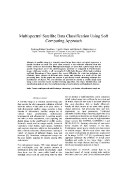 Multispectral Satellite Data Classification using Soft Computing
  Approach