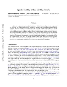 Operator Sketching for Deep Unrolling Networks