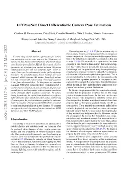DiffPoseNet: Direct Differentiable Camera Pose Estimation