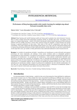 Performance of Deep Learning models with transfer learning for
  multiple-step-ahead forecasts in monthly time series