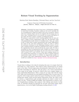 Robust Visual Tracking by Segmentation