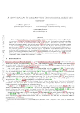 A survey on GANs for computer vision: Recent research, analysis and
  taxonomy