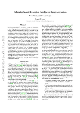 Enhancing Speech Recognition Decoding via Layer Aggregation