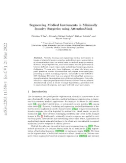 Segmenting Medical Instruments in Minimally Invasive Surgeries using
  AttentionMask