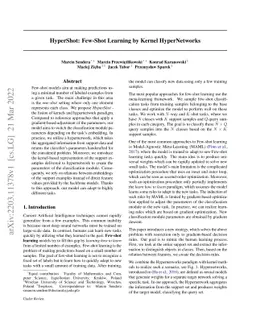 HyperShot: Few-Shot Learning by Kernel HyperNetworks