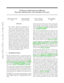 Preference Exploration for Efficient Bayesian Optimization with Multiple
  Outcomes