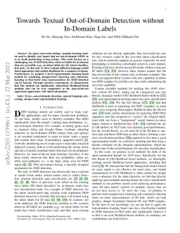 Towards Textual Out-of-Domain Detection without In-Domain Labels