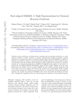 Root-aligned SMILES: A Tight Representation for Chemical Reaction
  Prediction