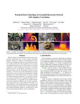 Practical Stereo Matching via Cascaded Recurrent Network with Adaptive
  Correlation