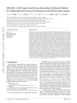 SSD-KD: A Self-supervised Diverse Knowledge Distillation Method for
  Lightweight Skin Lesion Classification Using Dermoscopic Images