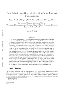 Out-of-distribution Generalization with Causal Invariant Transformations