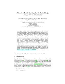 Adaptive Patch Exiting for Scalable Single Image Super-Resolution